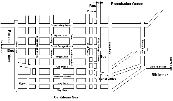 Stadtplan Roseaus